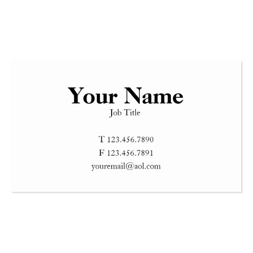 Traditional Card Business Cards (front side)