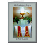 Traditional Catholic 25th Anniversary  ordination Greeting Cards