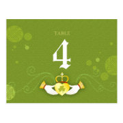 Traditional Celtic Theme Wedding Table Number Card Post Card