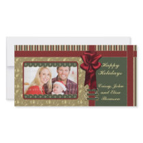 Traditional Christmas Design Custom Photo Card
