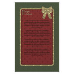 Traditional Christmas Design Custom Stationery
