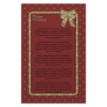 Traditional Christmas Design Customized Stationery