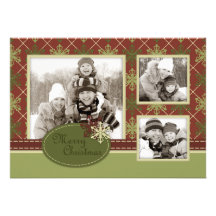 Traditional Christmas Photo Card 2 Announcement