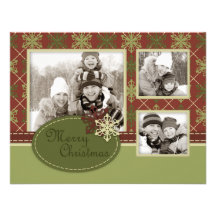 Traditional Christmas Photo Card A2 Custom Announcements