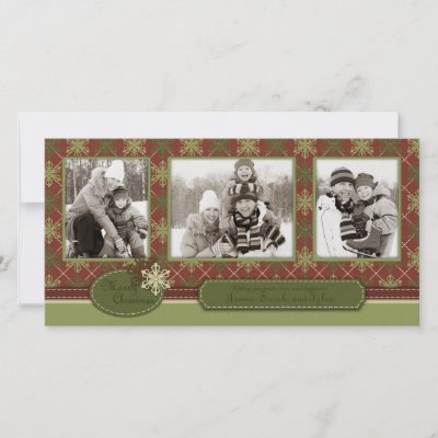 Traditional Christmas Photo Card Trio