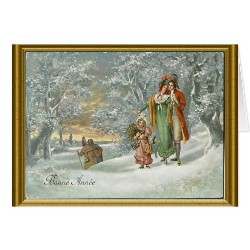 Traditional Christmas scene Card | Zazzle