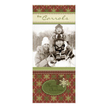 Traditional Christmas Tall Invitation Card