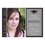 Traditional Class Of 2011 Graduation (Black) Custom Announcement
