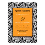 Traditional Damask Monogram Custom Invite