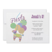 Traditional Donkey Fiesta Pinata Kids Birthday Custom Announcement
