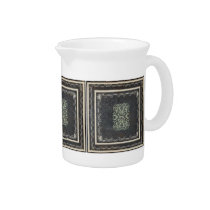 Traditional Elegant Antique Scrolls on Leather Drink Pitchers