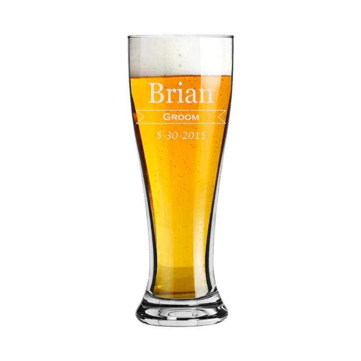 Traditional Engraved Oz Pilsner Glass Zazzle