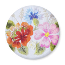 Traditional Flowers Fridge Magnets