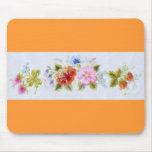 Traditional Flowers Mouse Pad