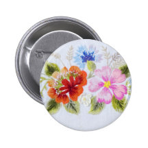 Traditional Flowers Pin