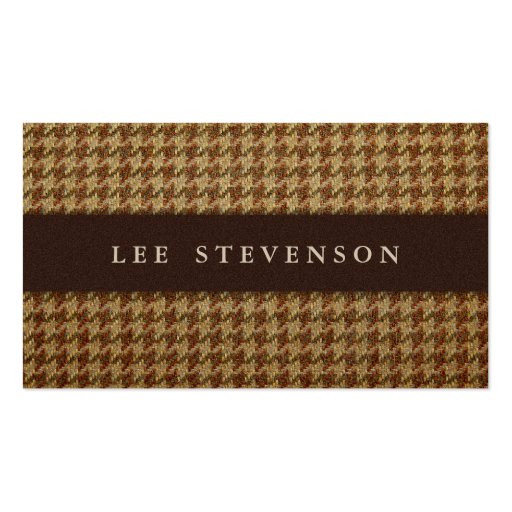 Traditional Houndstooth Business Card (front side)