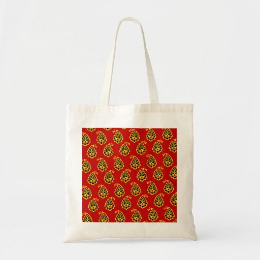 Traditional indian fabric design tote bags