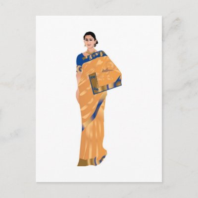 Traditional Indian Wedding Save The Date Card Post Cards by White Wedding