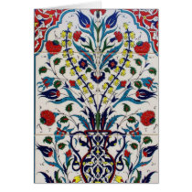 Traditional islamic floral design tiles greeting cards