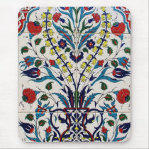 Traditional islamic floral design tiles mousepad
