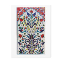 Traditional islamic floral design tiles post cards