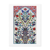Traditional islamic floral design tiles postcard