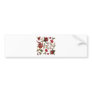 Traditional Jacobean Embroidery Pattern Bumper Stickers
