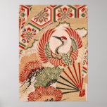Traditional Japanese fabric design Poster
