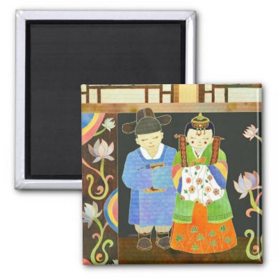 Traditional Wedding Gift on Traditional Korean Wedding  Unique Wedding Gift Fridge Magnet From