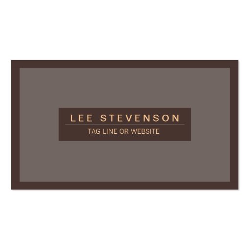 Traditional Masculine Professional  Business card (front side)