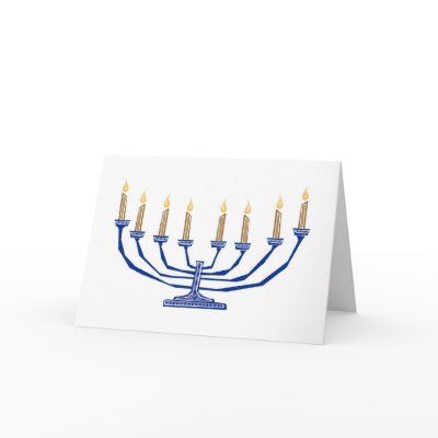 Traditional Menorah Card