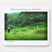 Traditional mountain graves in South Korea Mouse Pads