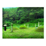 Traditional mountain graves in South Korea Post Card