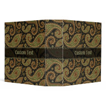 Traditional Paisley Pattern Design-Template Binders