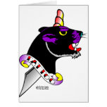 Traditional Panther & Dagger Old Skool Tattoo cards