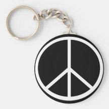 Traditional peace symbol key chain