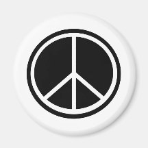 Traditional peace symbol magnets