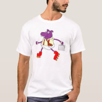 Traditional Rollerskating Hippo Tee t-shirts by mrtylenol Traditional Rollerskating Hippo Tee t-shirts