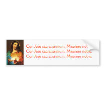 TRADITIONAL ROMAN CATHOLIC SACRED HEART OF JESUS bumper stickers by servusmariaen TRADITIONAL ROMAN CATHOLIC SACRED HEART OF JESUS bumper stickers