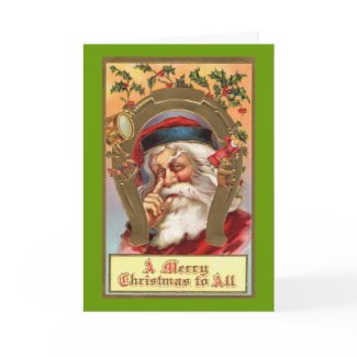 Traditional Santa Claus Greeting Card card