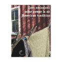 Traditional Solar Power Clothesline postcards
