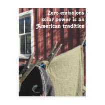 Traditional Solar Power Clothesline postcards