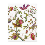 Traditional Tree of Life Embroidery Pattern Postcard