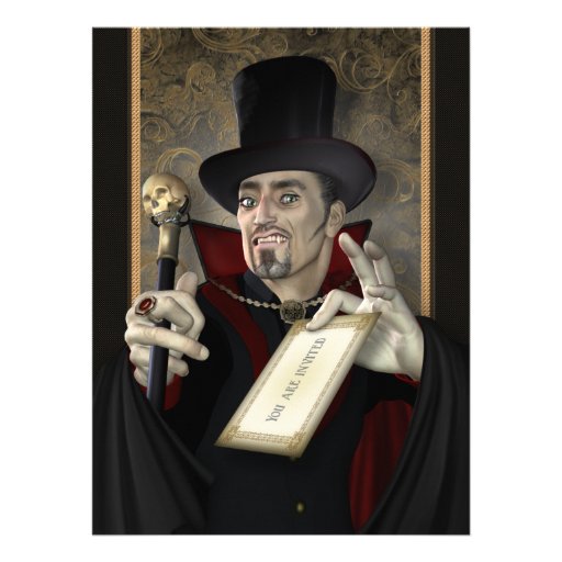 Traditional Vampire Oversized Party Invitations