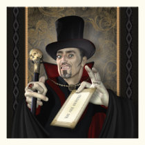 Traditional Vampire Square Party Invitations