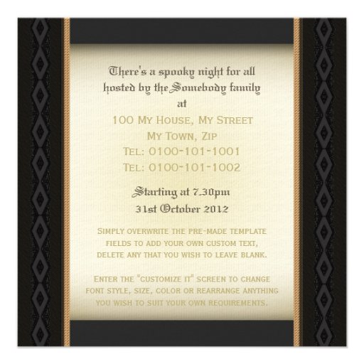 Traditional Vampire Square Party Invitations