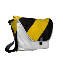 Traditional warning stripe courier bag