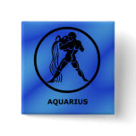 Traditional Zodiac: Aquarius, The Water-Bearer Pinback Buttons