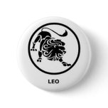 Traditional Zodiac: Leo, The Lion Buttons