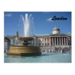 trafalgar fountain post card